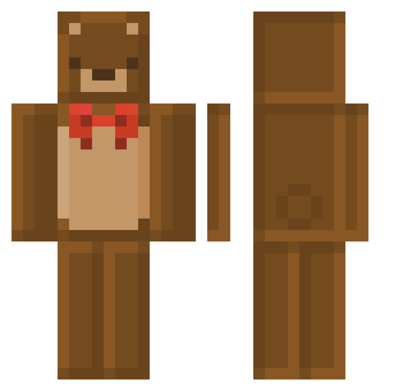 justleafff Minecraft skin, front and back view