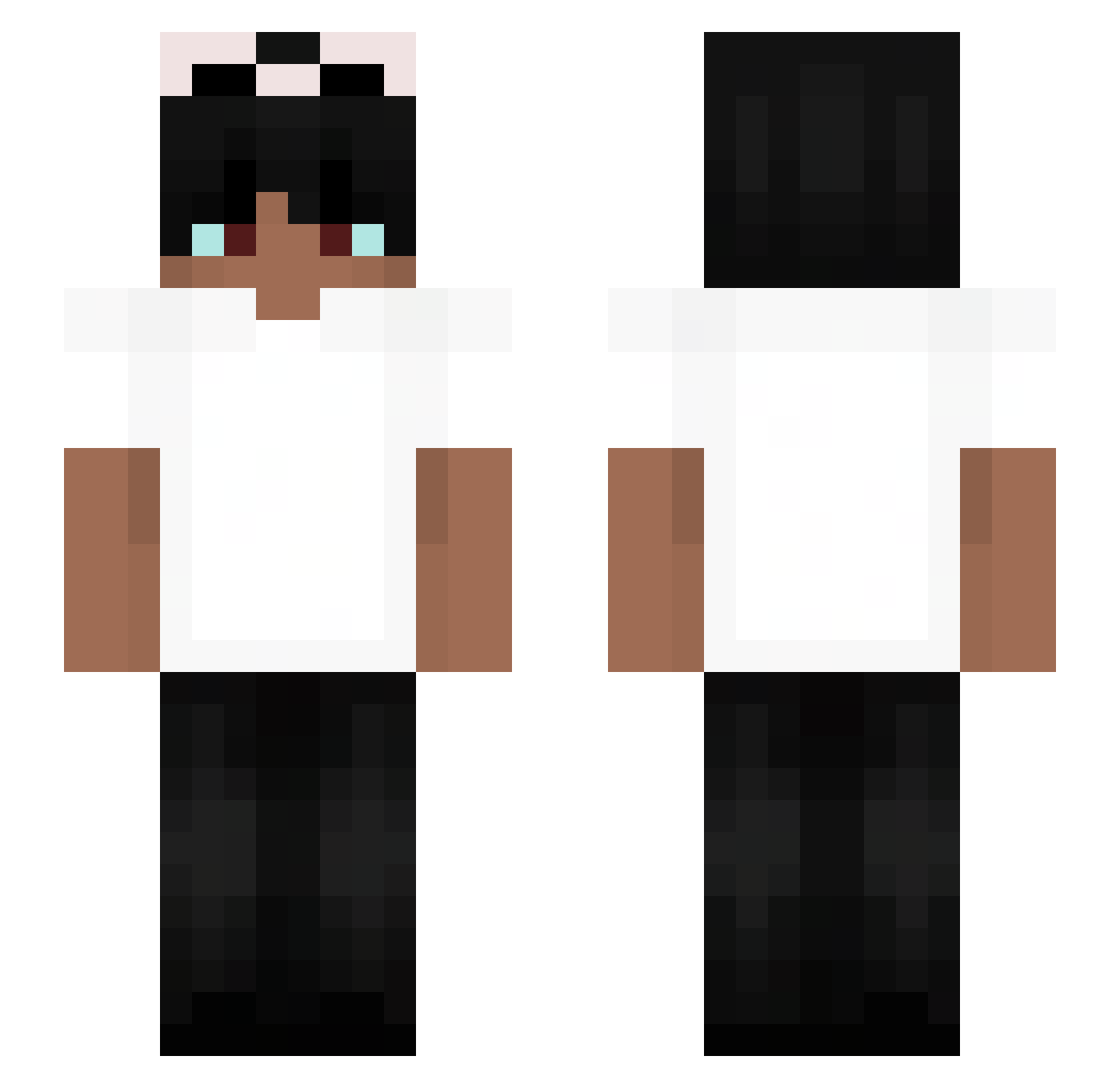 6tgx Minecraft skin, front and back view