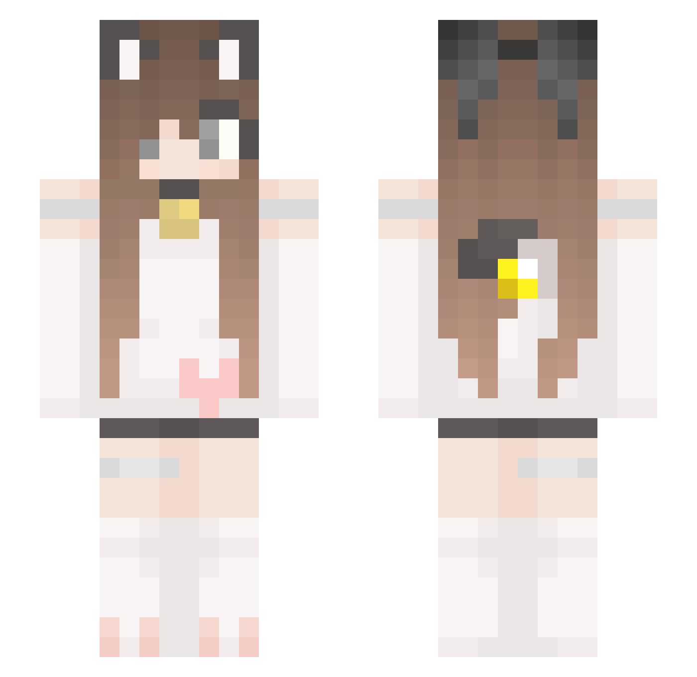 Un_chae Minecraft skin, front and back view