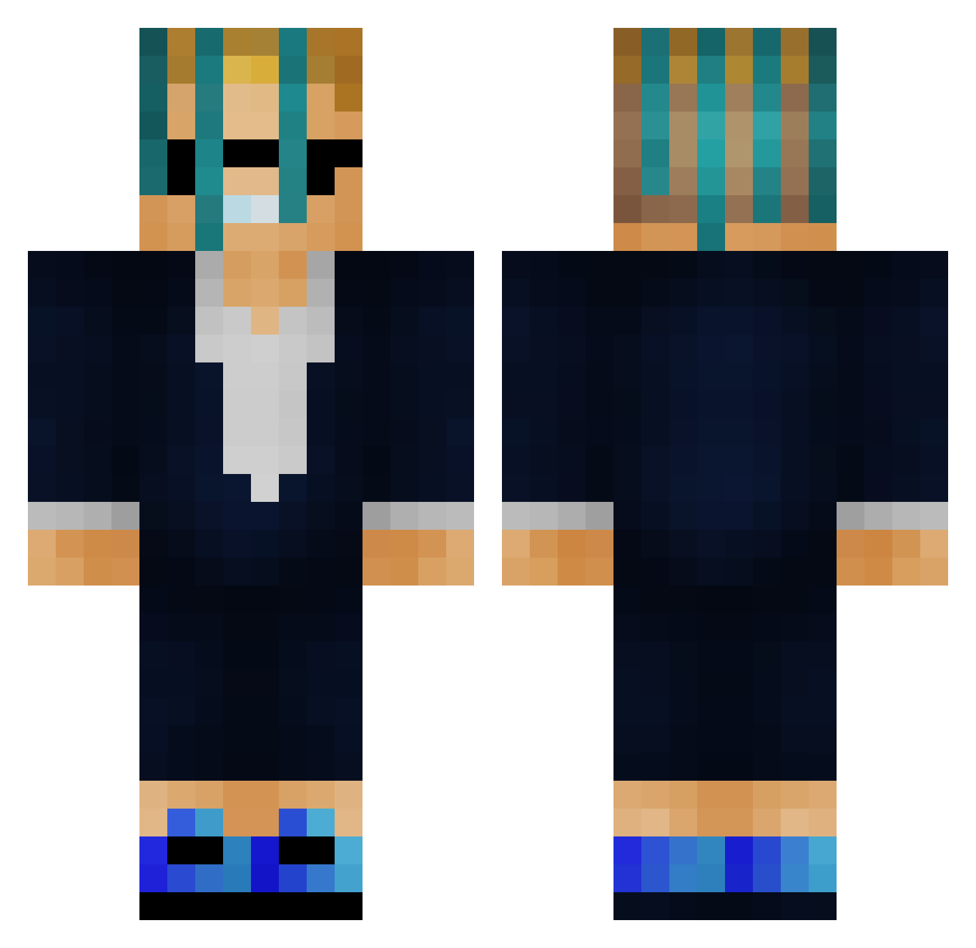 lmrolfe Minecraft skin, front and back view