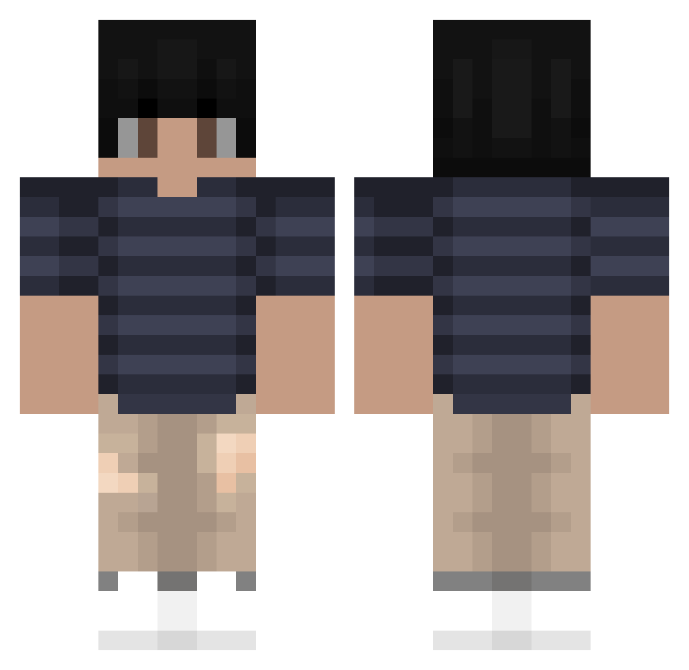 Kramos74 Minecraft skin, front and back view