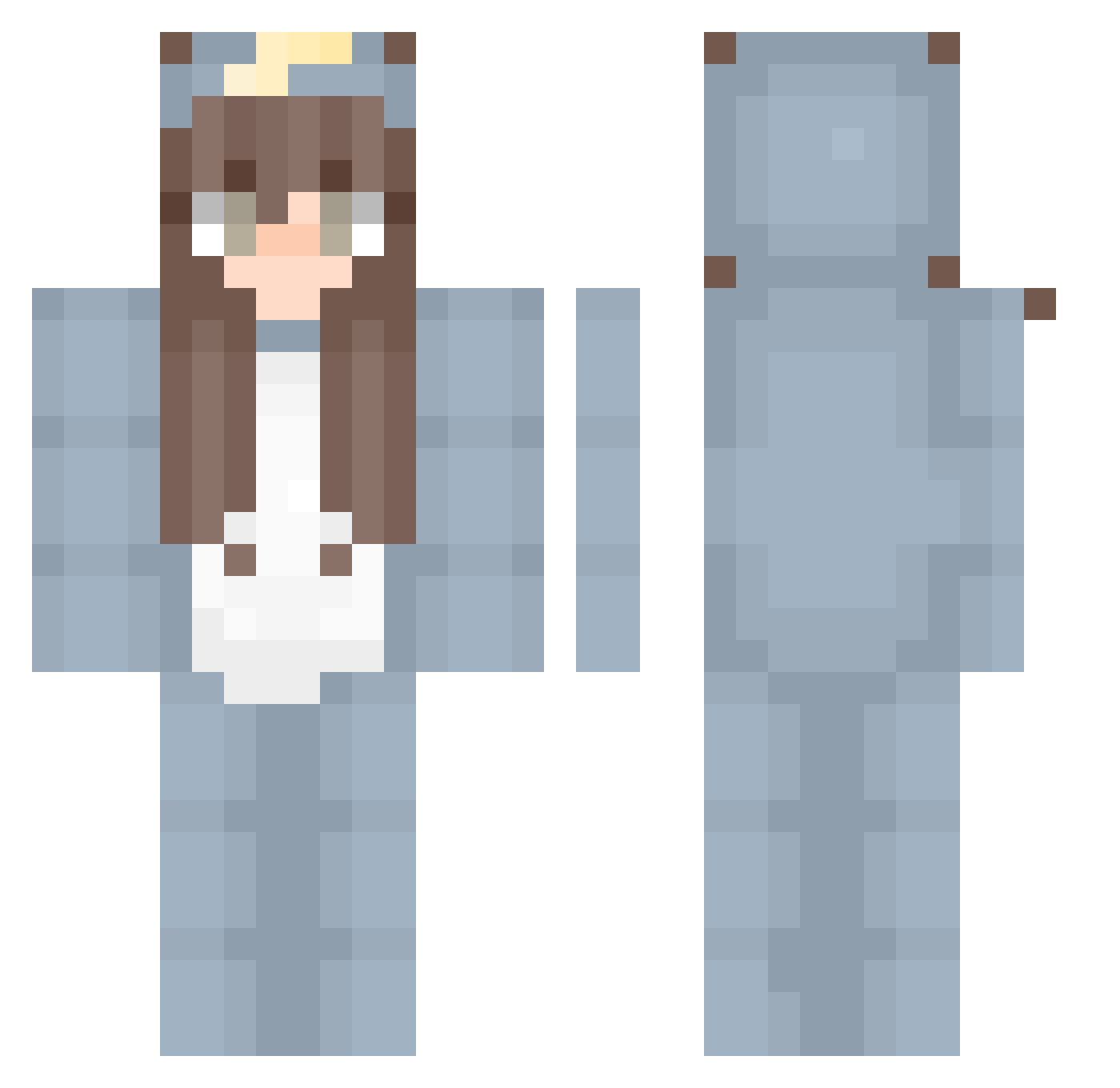 Vyriiel Minecraft skin, front and back view