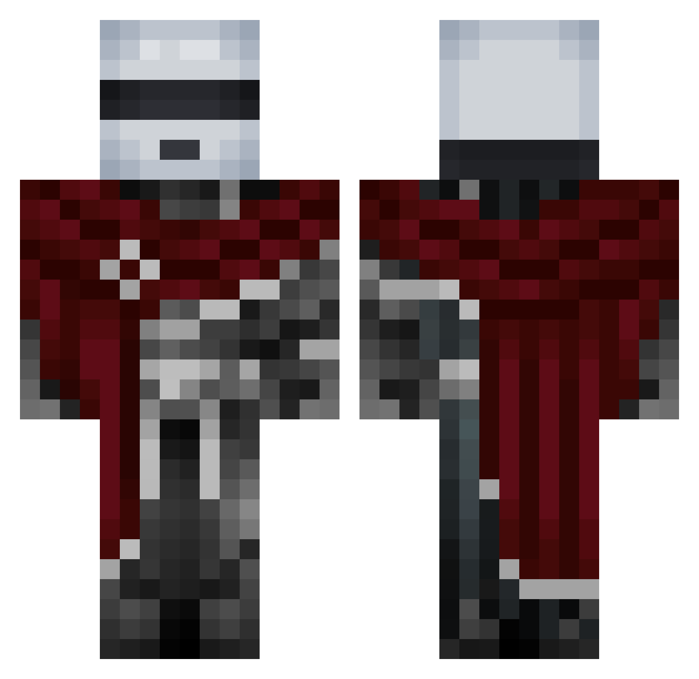 Jean_Moulinex Minecraft skin, front and back view