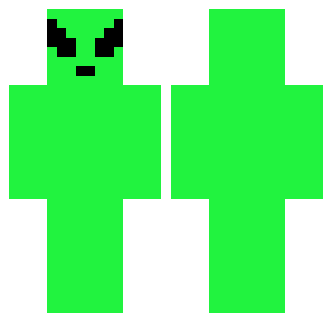 xviibez Minecraft skin, front and back view