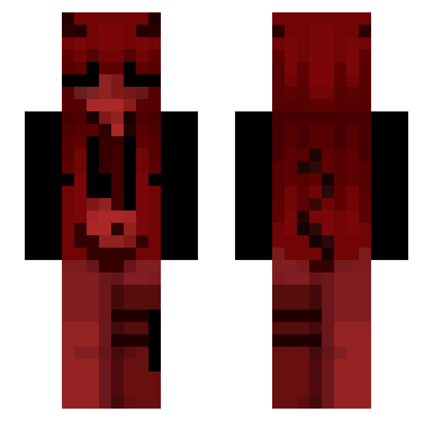 inclosure Minecraft skin, front and back view