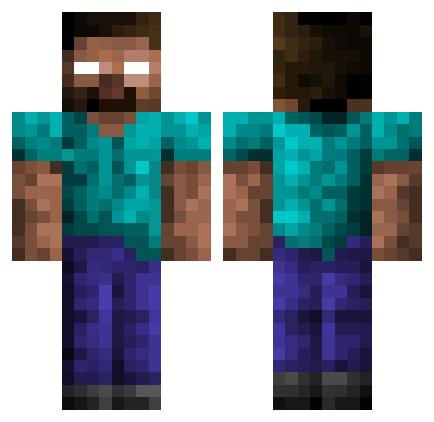 Naitcrow4494 Minecraft skin, front and back view