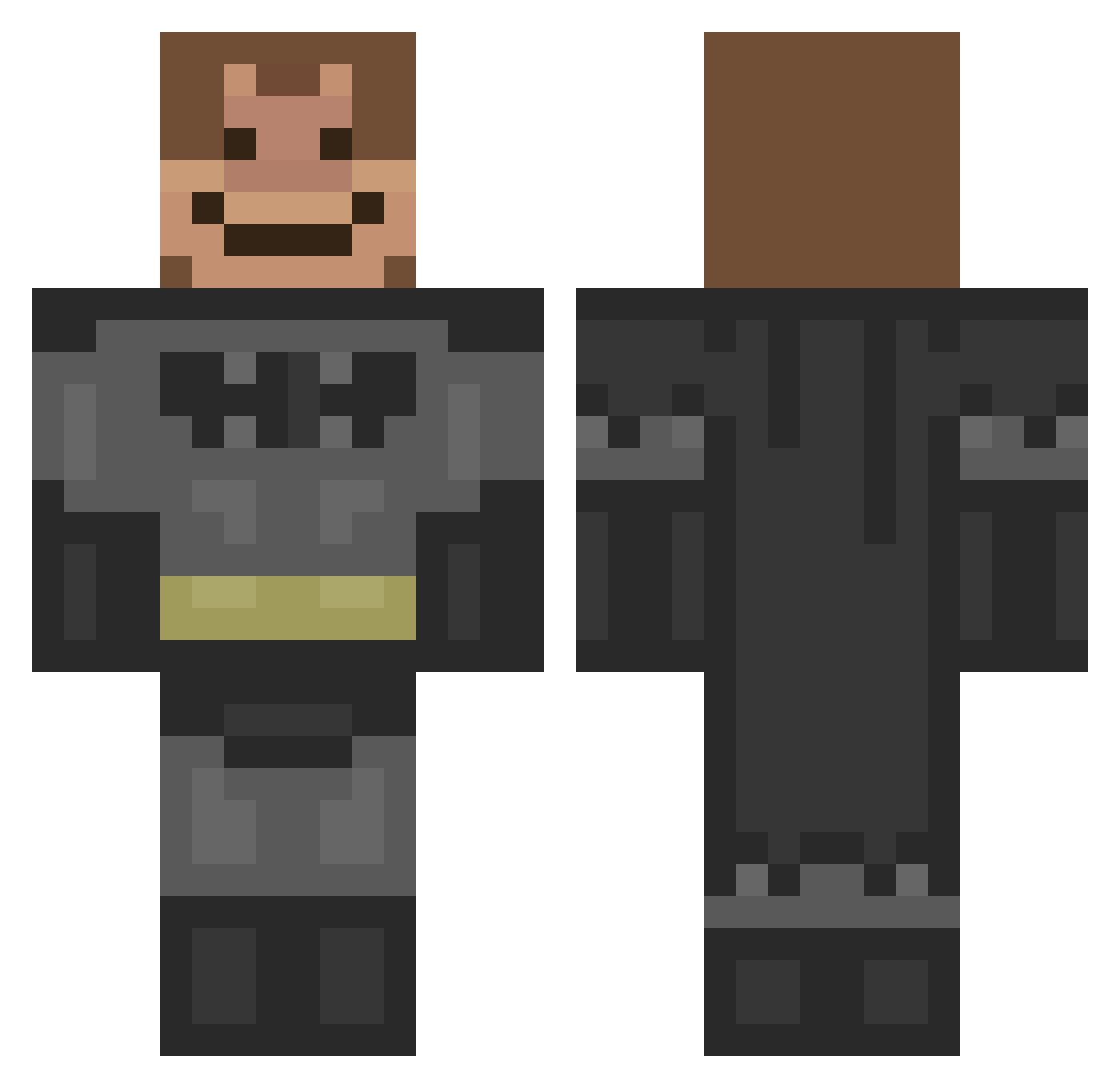 SaFashion Minecraft skin, front and back view