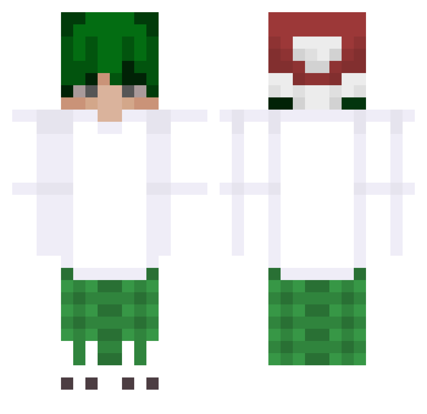vCaf1n Minecraft skin, front and back view