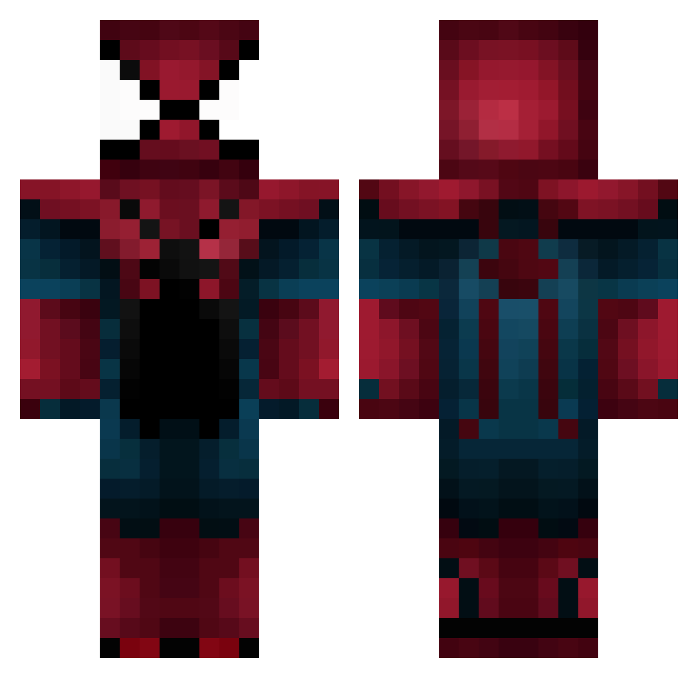 AGame10x Minecraft skin, front and back view