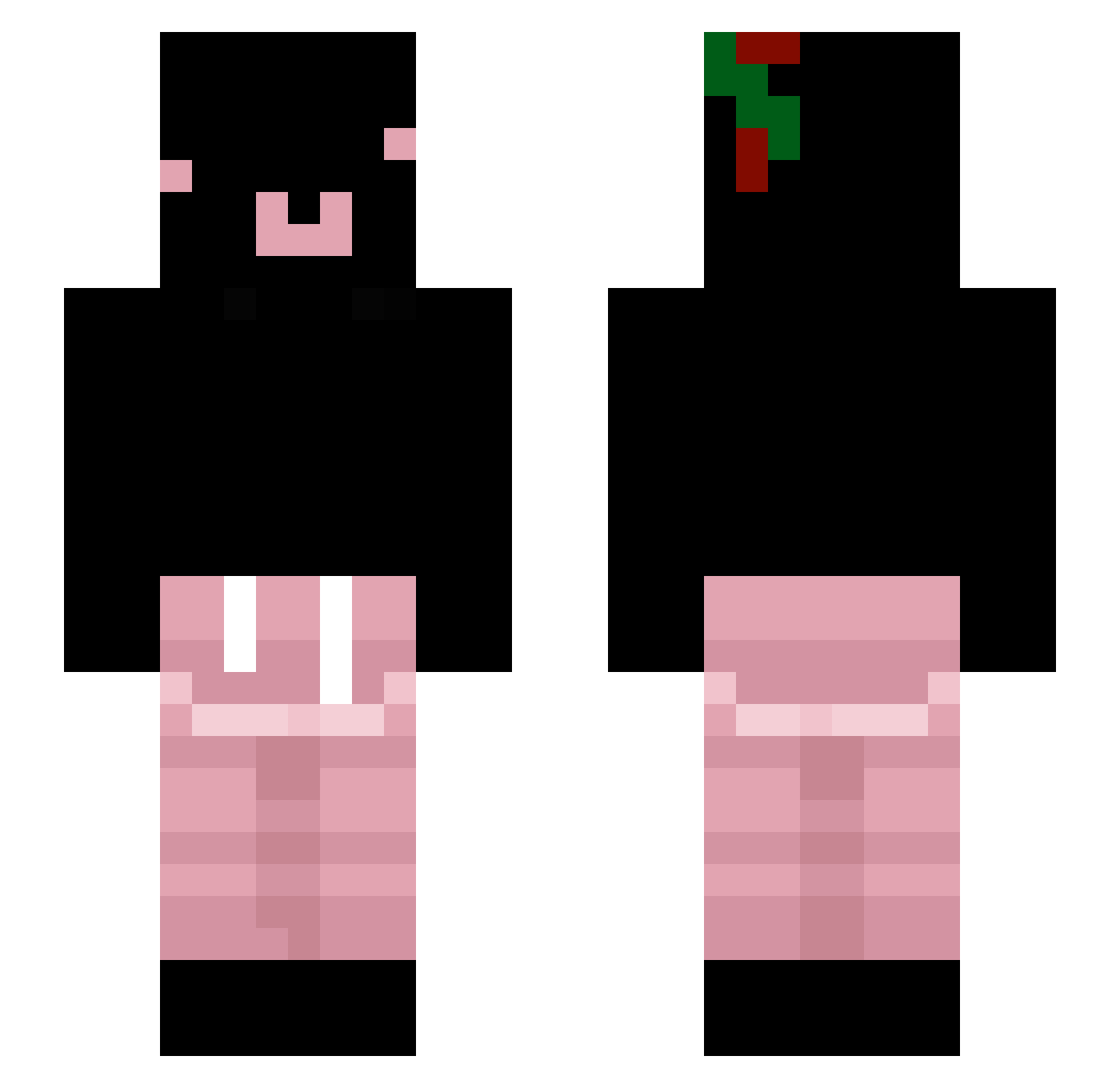 v4nilia Minecraft skin, front and back view