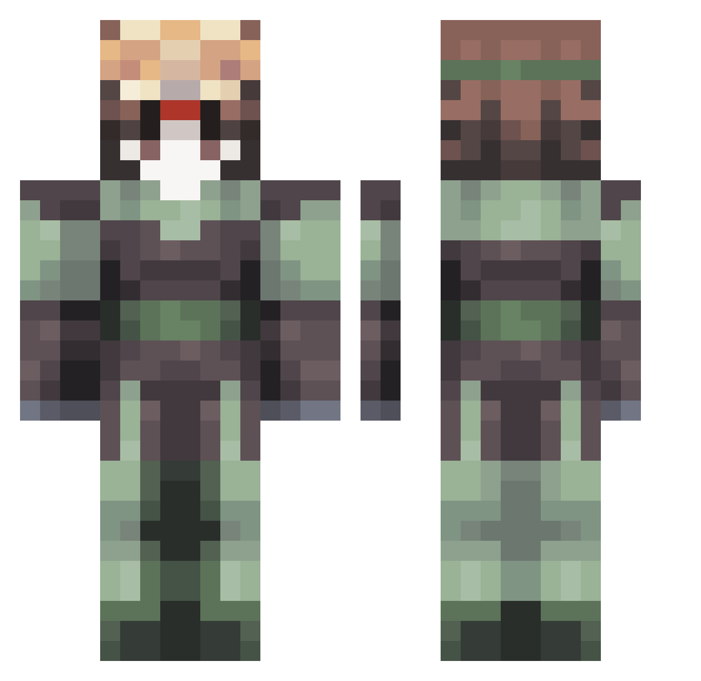 Craiga_The_Great Minecraft skin, front and back view
