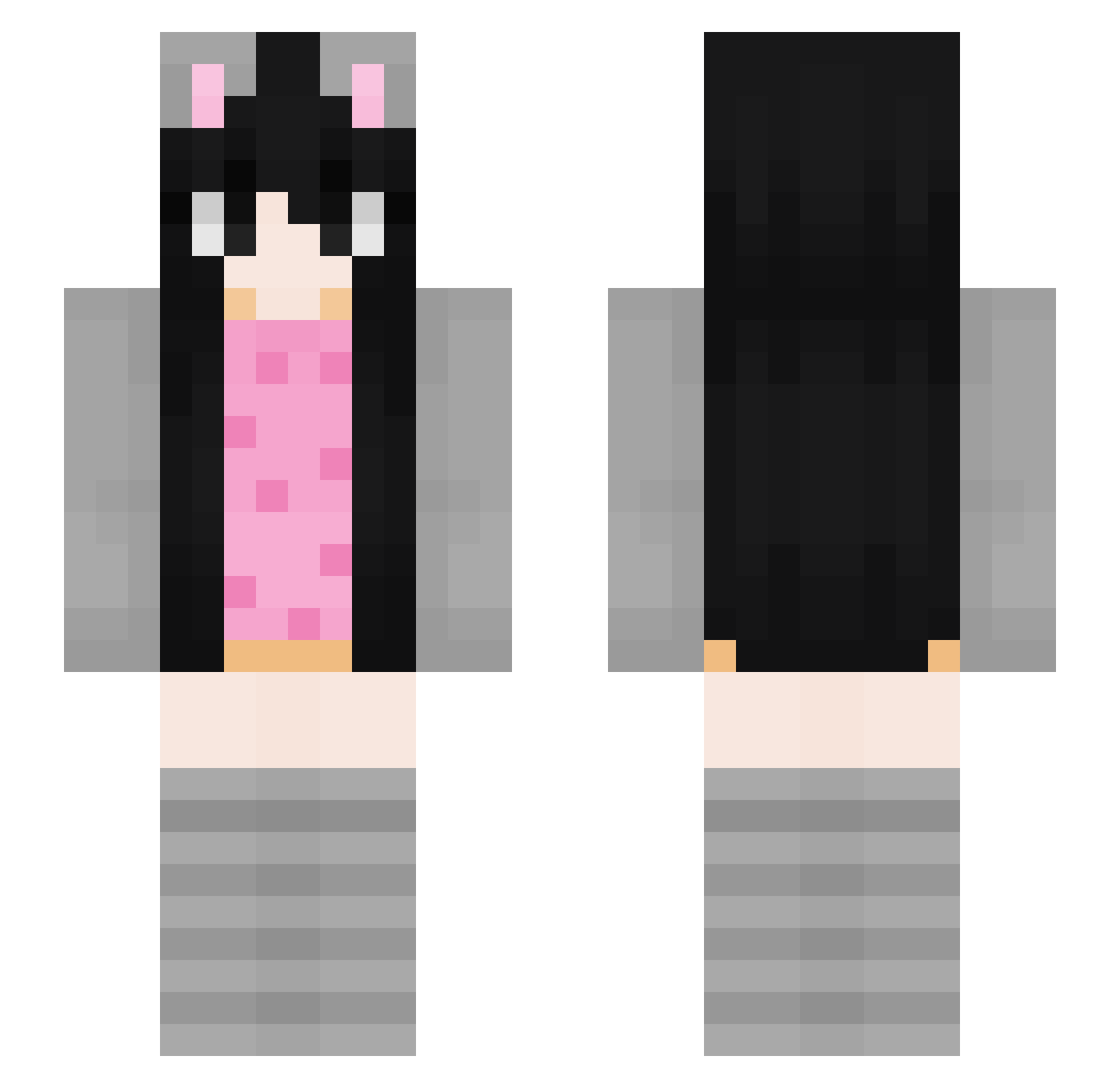 Iamchickenlover Minecraft skin, front and back view