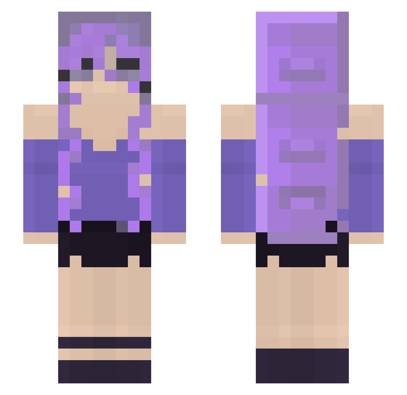 Rip_Firey Minecraft skin, front and back view
