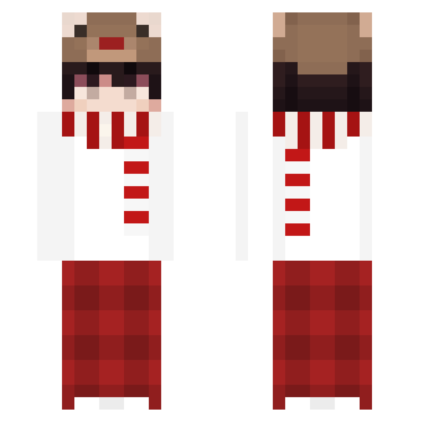 TwilightDC Minecraft skin, front and back view
