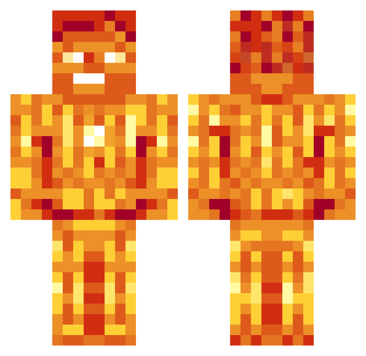 LightCurve313 Minecraft skin, front and back view