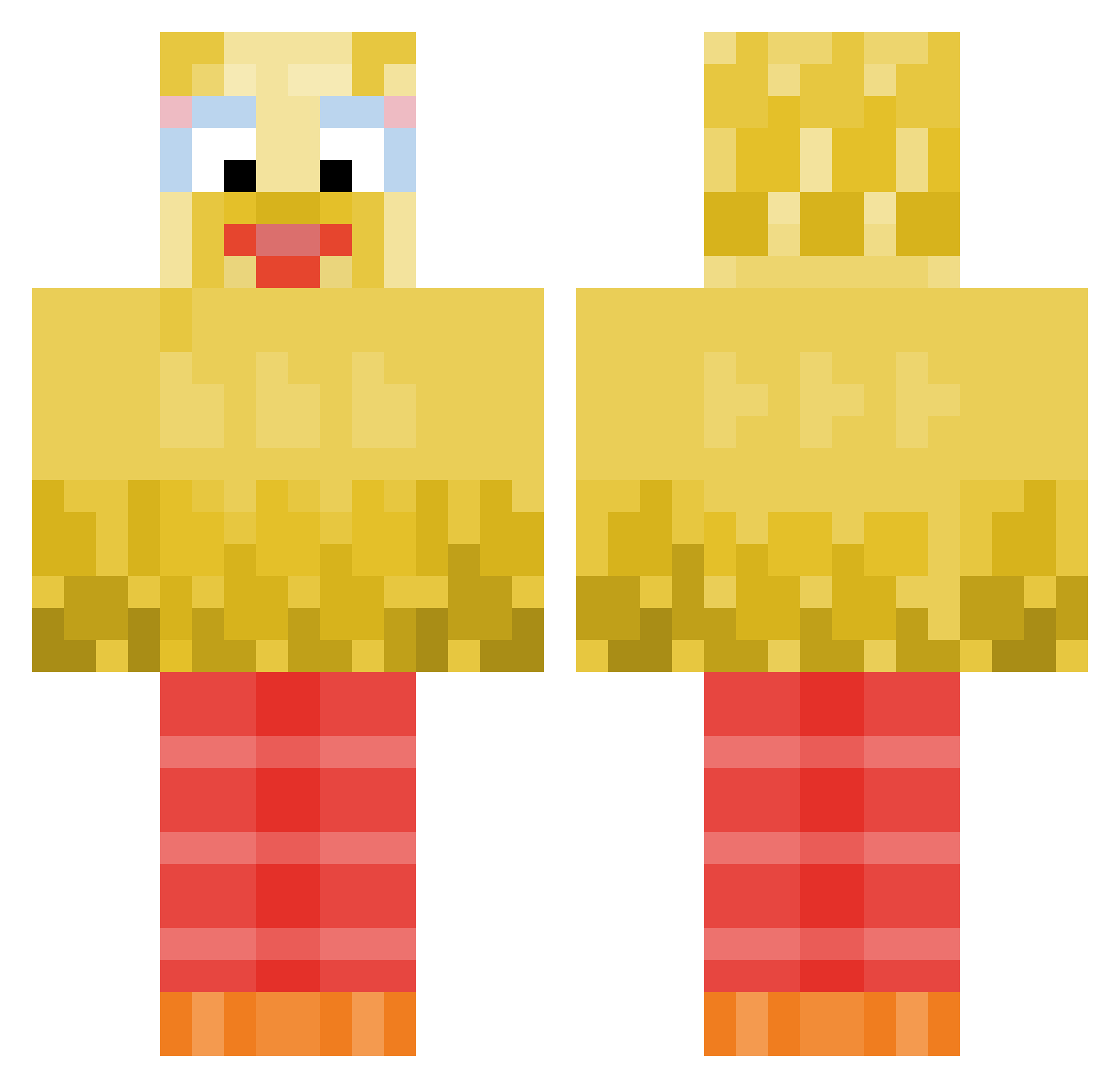 AlexLastname Minecraft skin, front and back view
