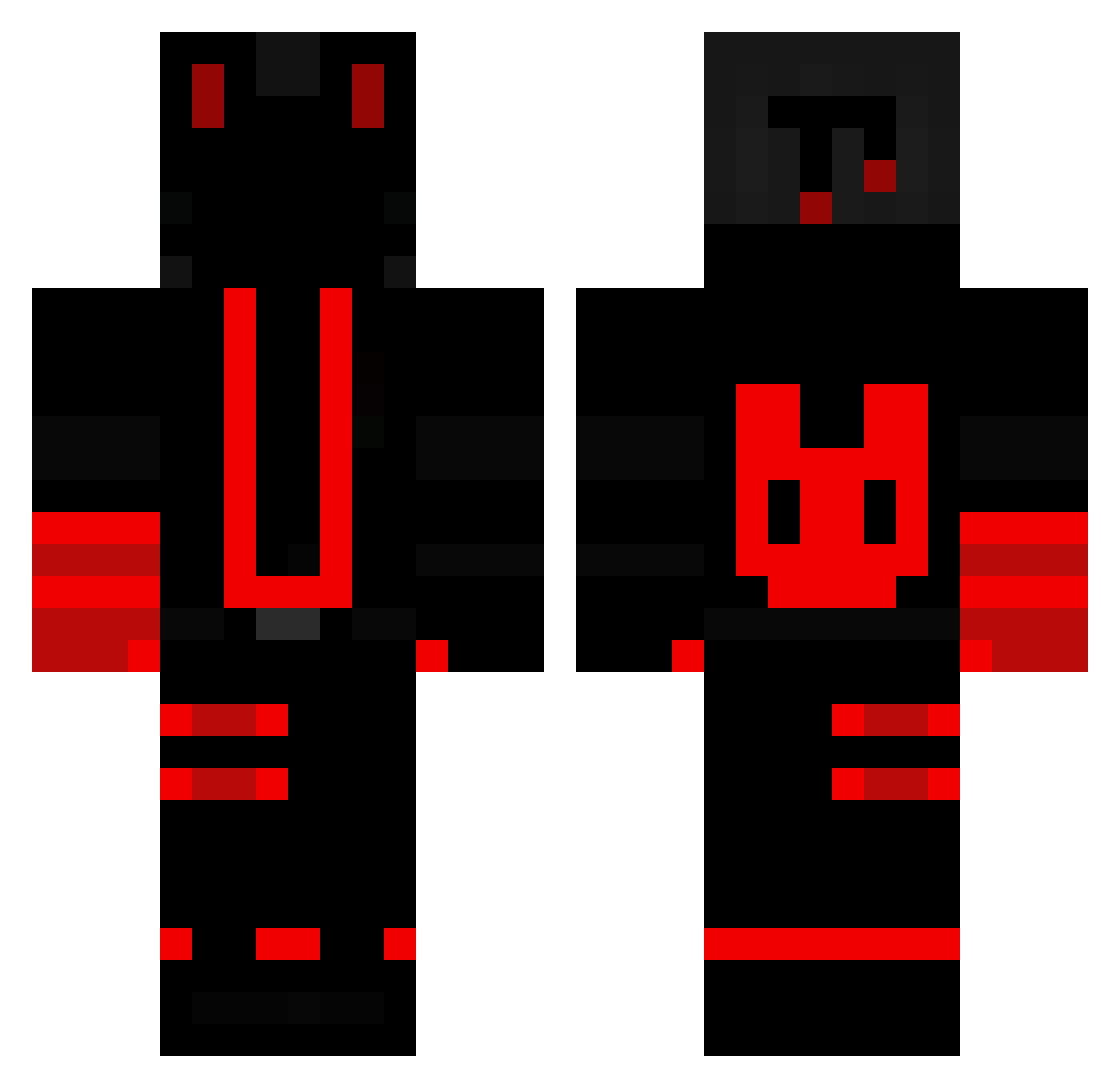 T_Xiaohu_W Minecraft skin, front and back view