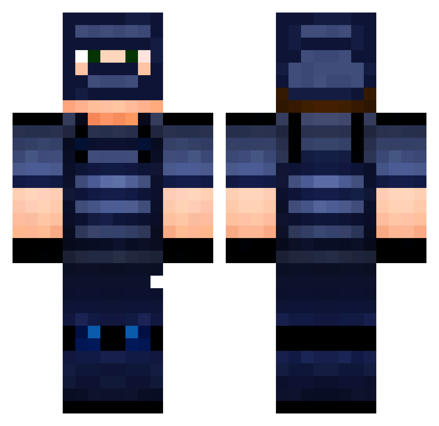 ZiomekZKresu Minecraft skin, front and back view