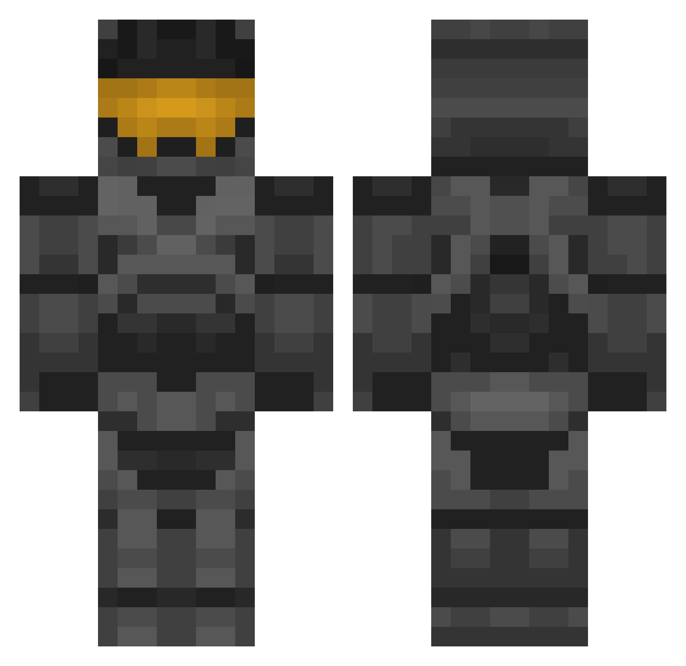 FatherEzE Minecraft skin, front and back view