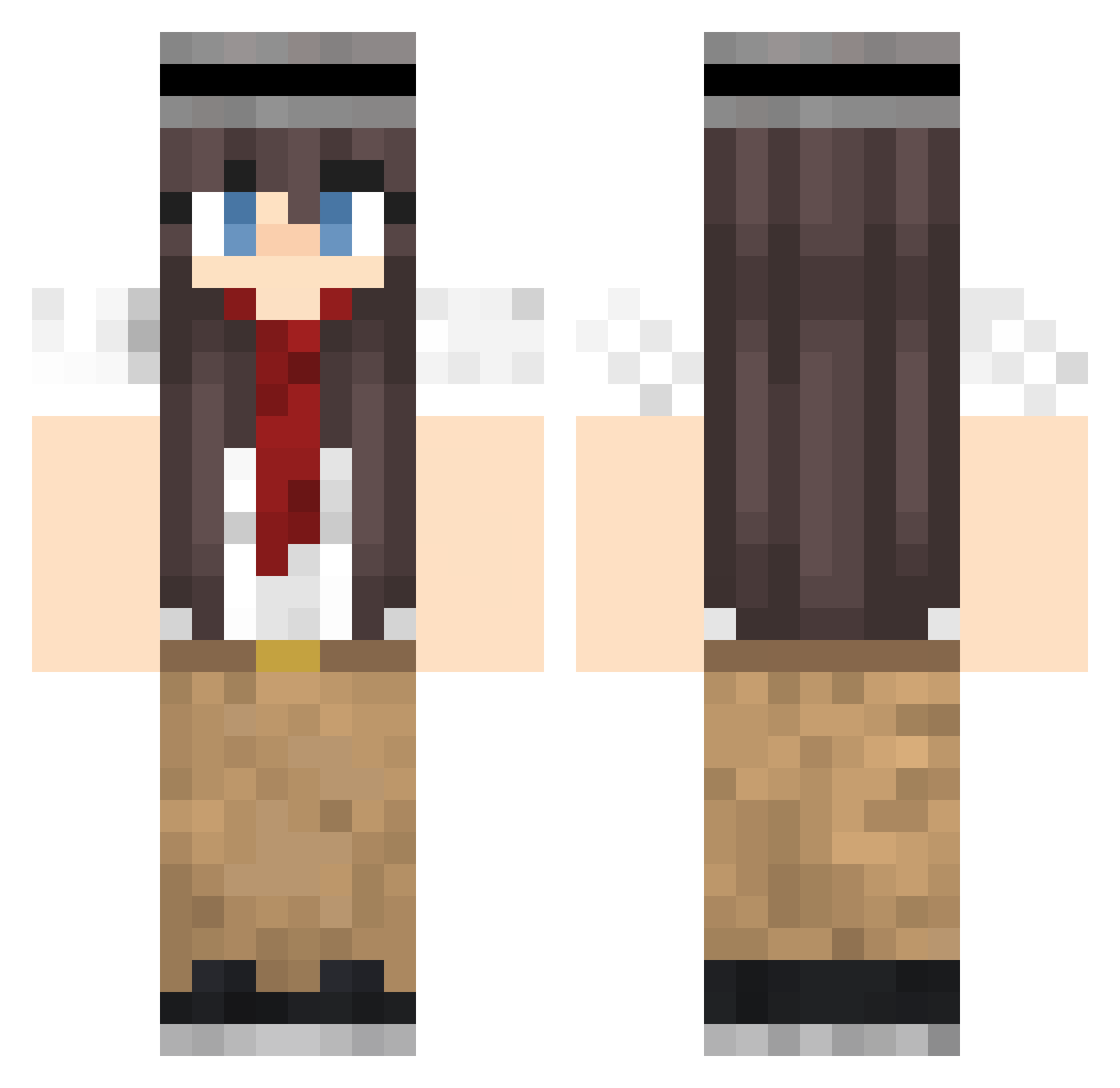 audreybelen Minecraft skin, front and back view