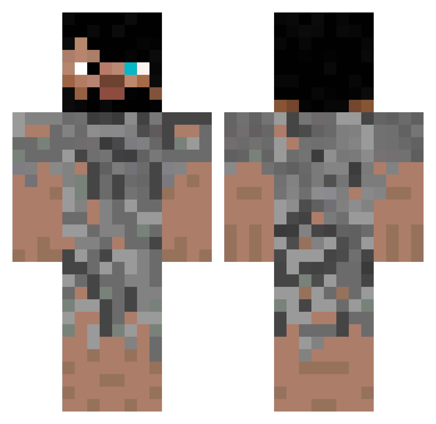 Images Minecraft skin, front and back view