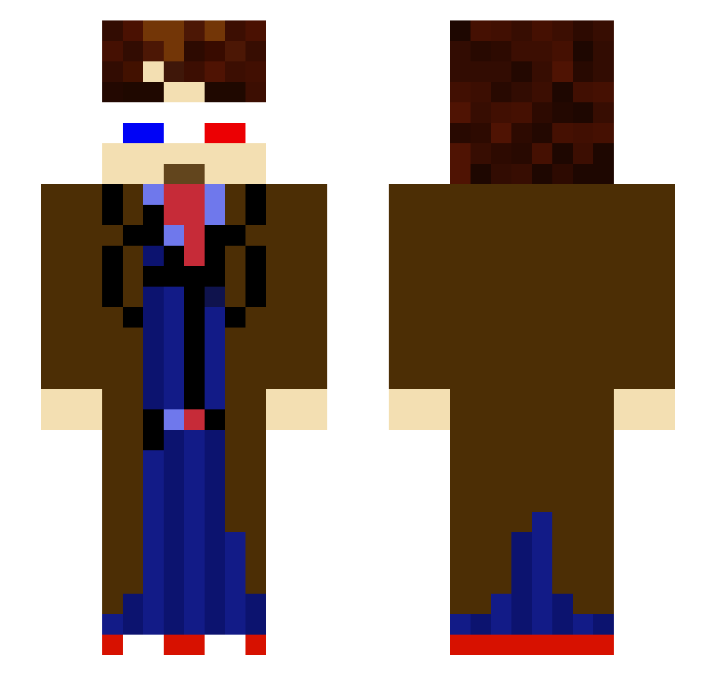 DonkeyMcDoodle Minecraft skin, front and back view