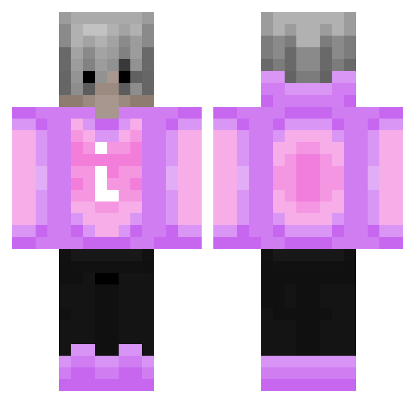 Saftoiu Minecraft skin, front and back view