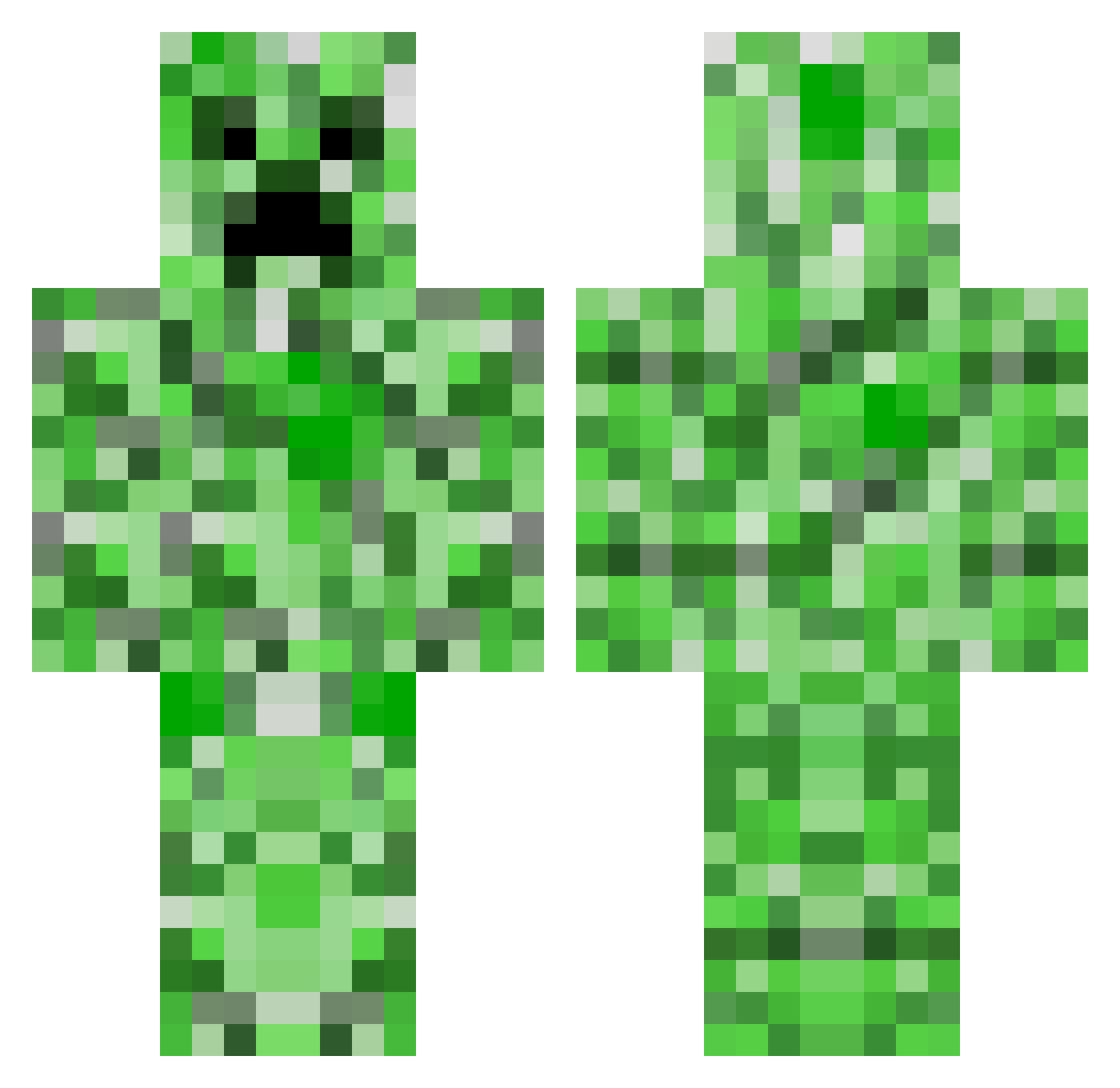 blabdude Minecraft skin, front and back view