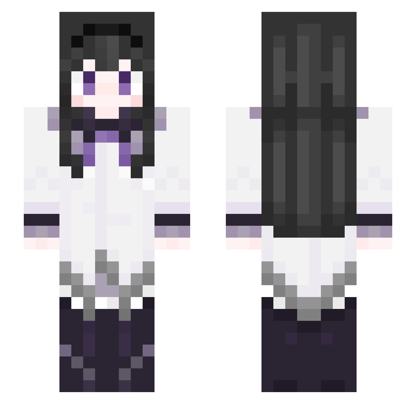 Chtbzt Minecraft skin, front and back view