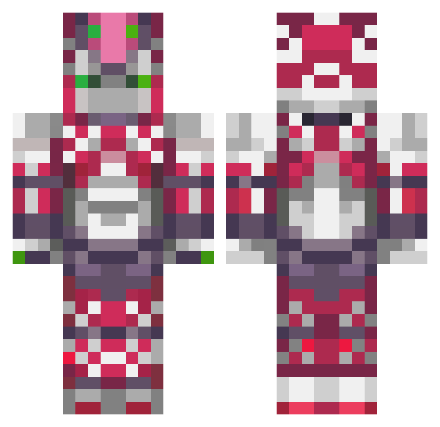wjljx03 Minecraft skin, front and back view
