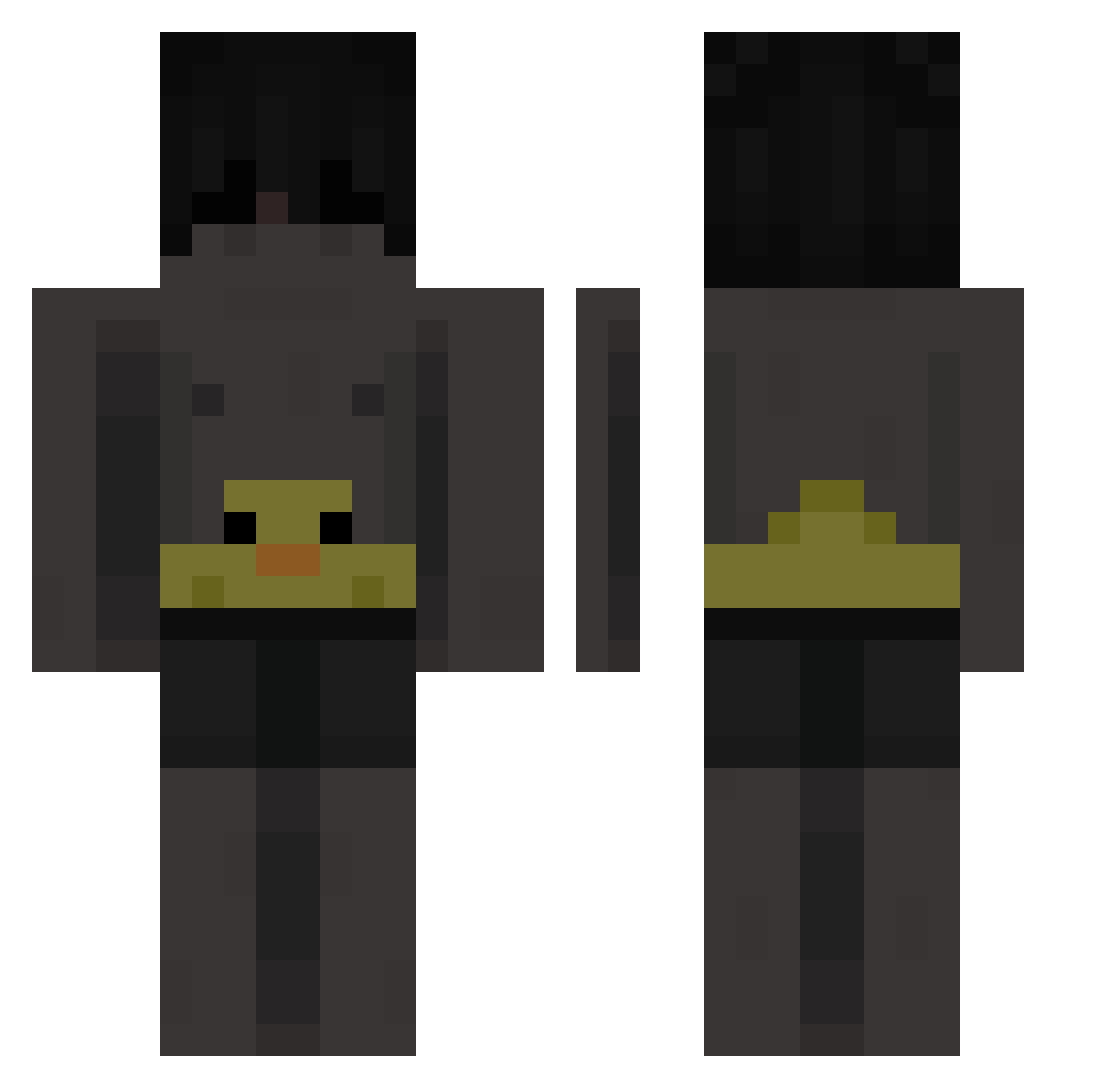 Oskiero_ Minecraft skin, front and back view