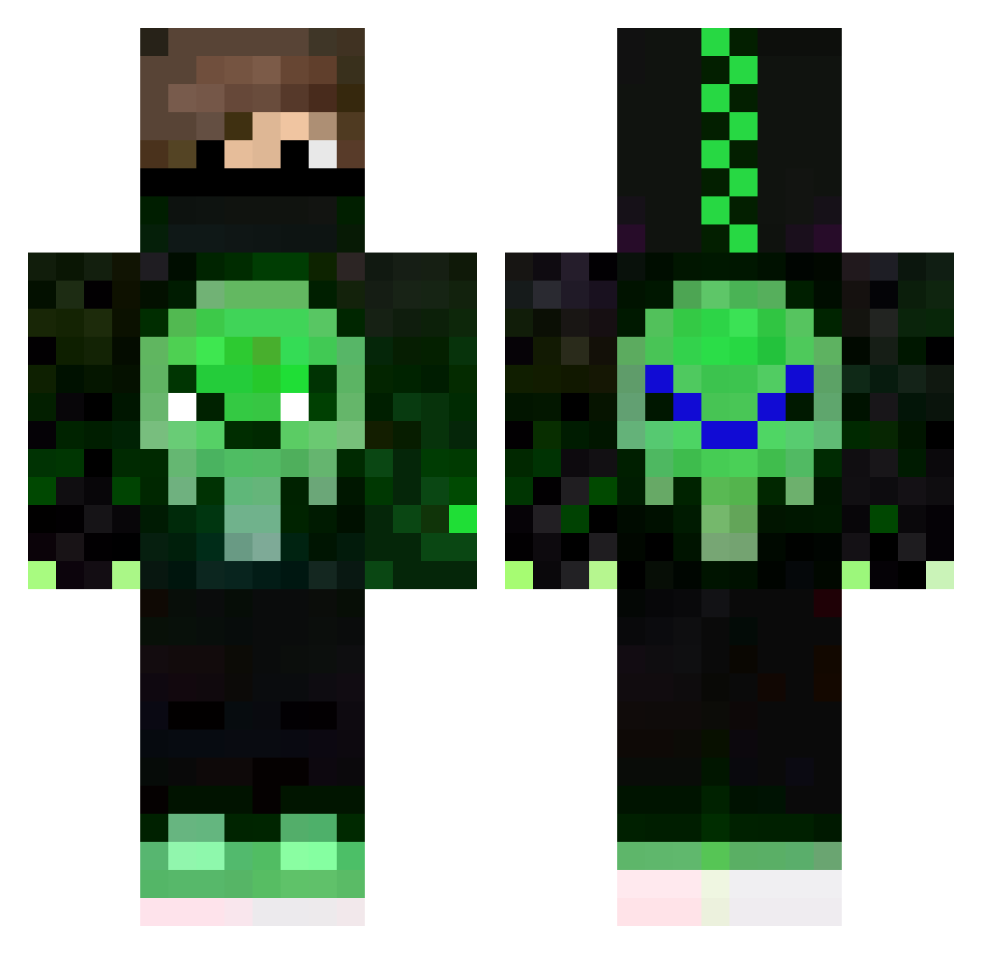 j1zo13 Minecraft skin, front and back view
