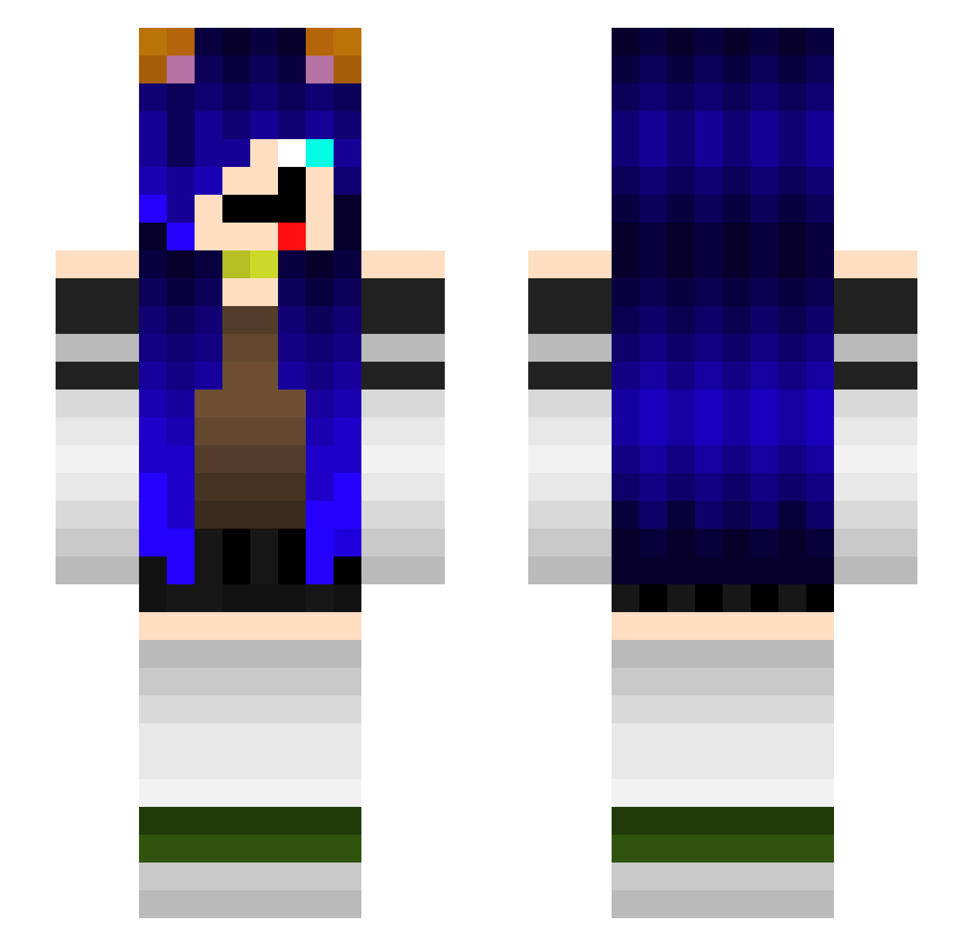 Sofia_Catgirl Minecraft skin, front and back view