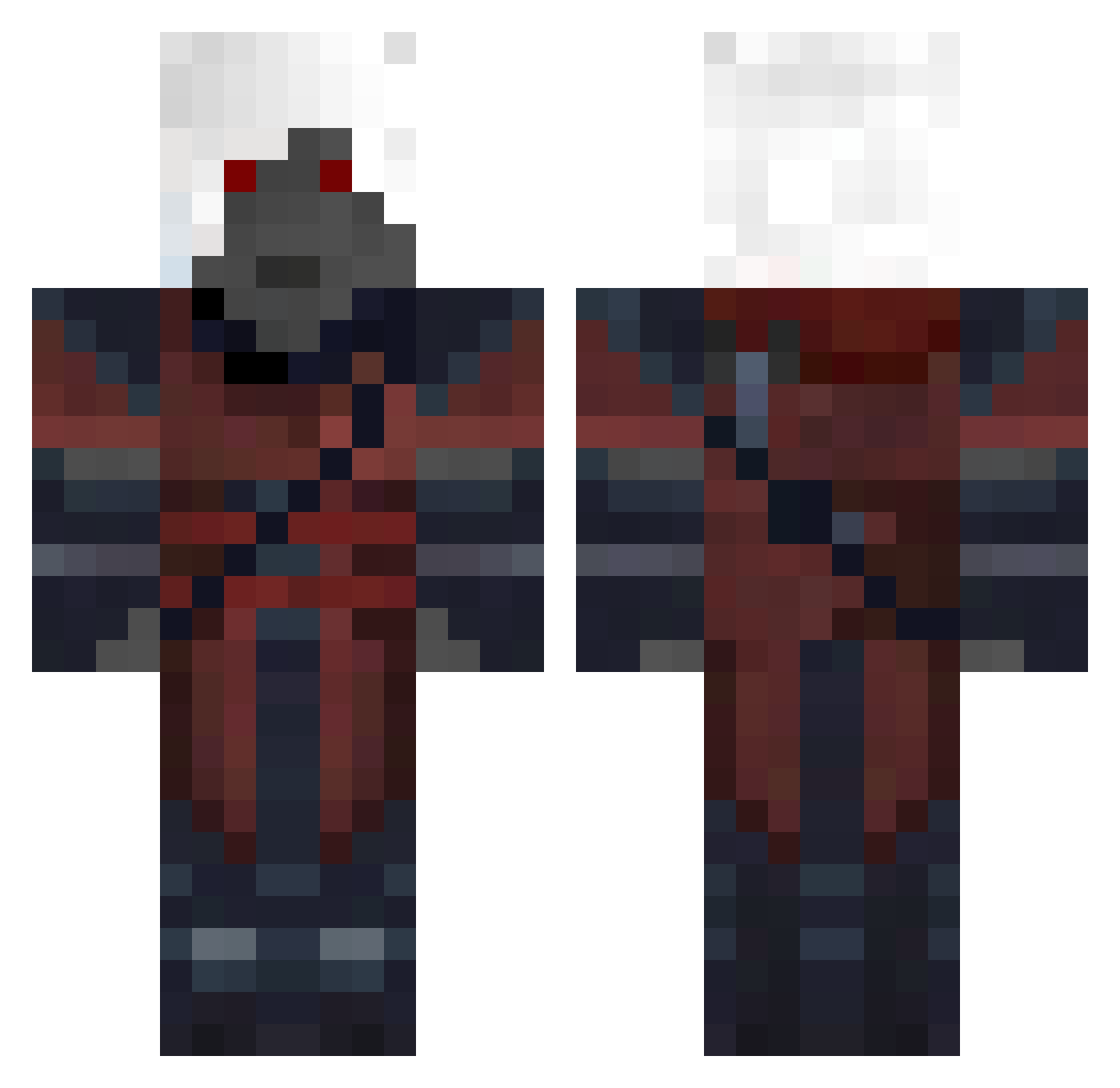 MVRasmodeus Minecraft skin, front and back view