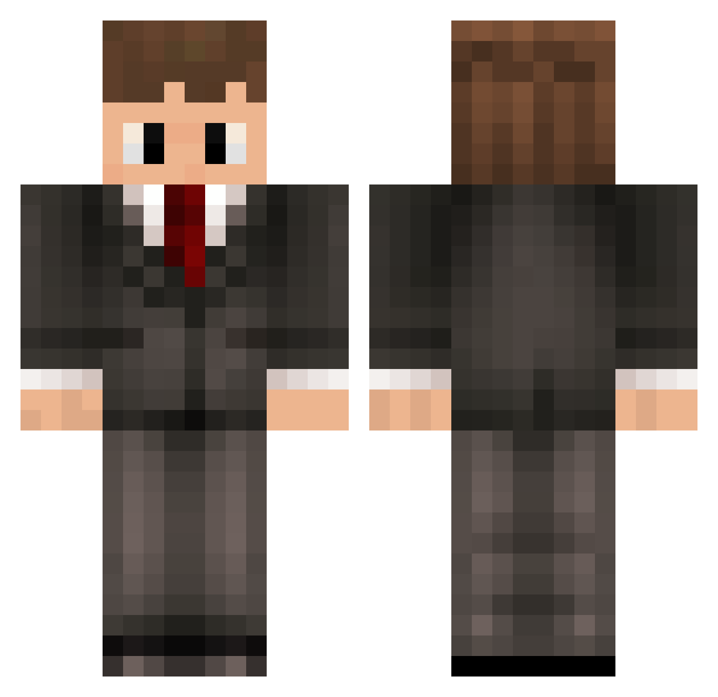 Tromix4K Minecraft skin, front and back view