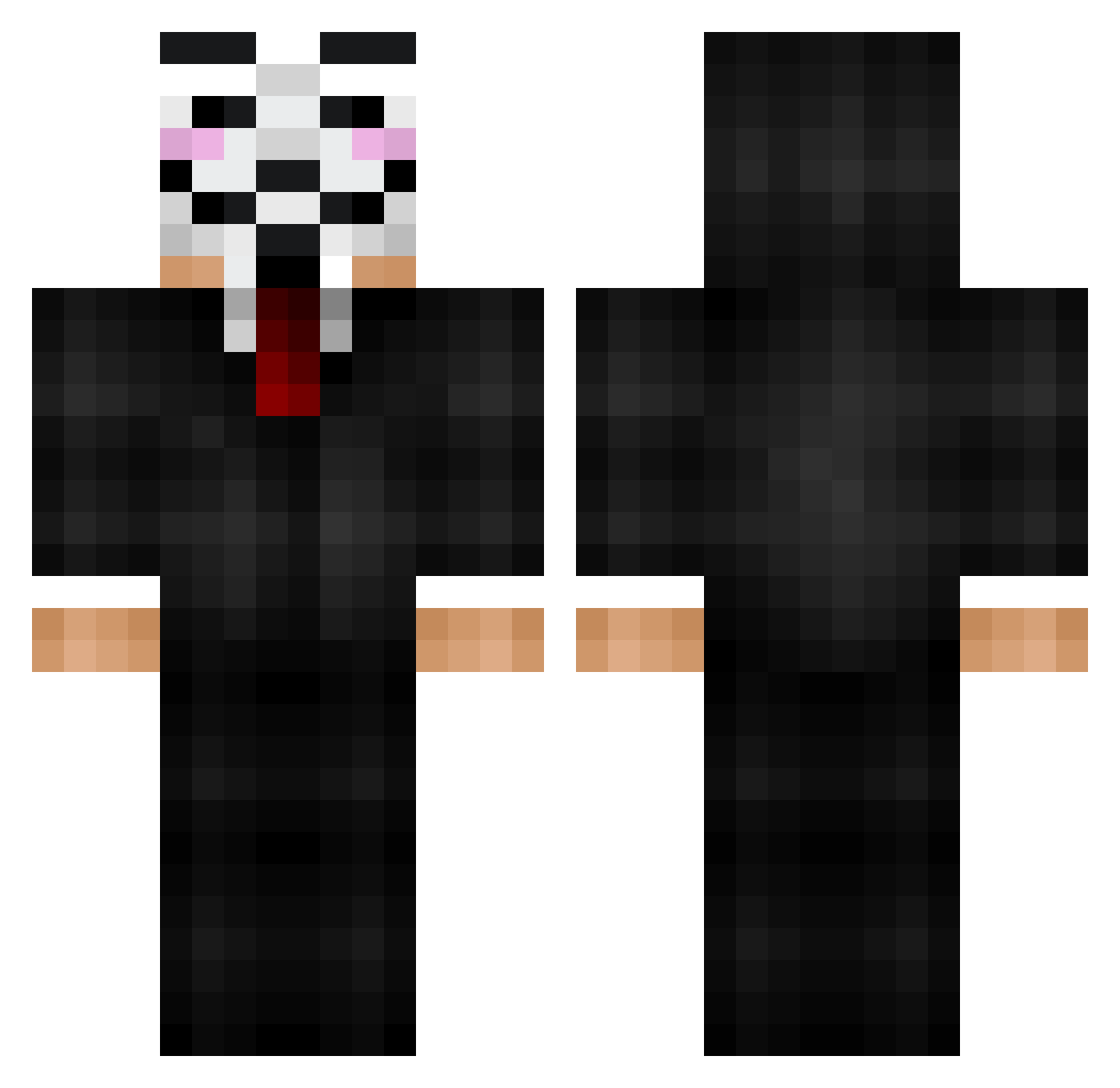 BobTheBuildder Minecraft skin, front and back view