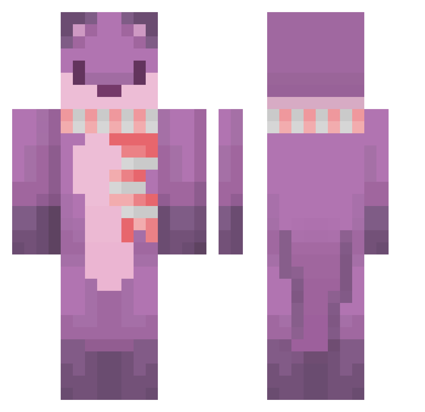 Tacaiye Minecraft skin, front and back view
