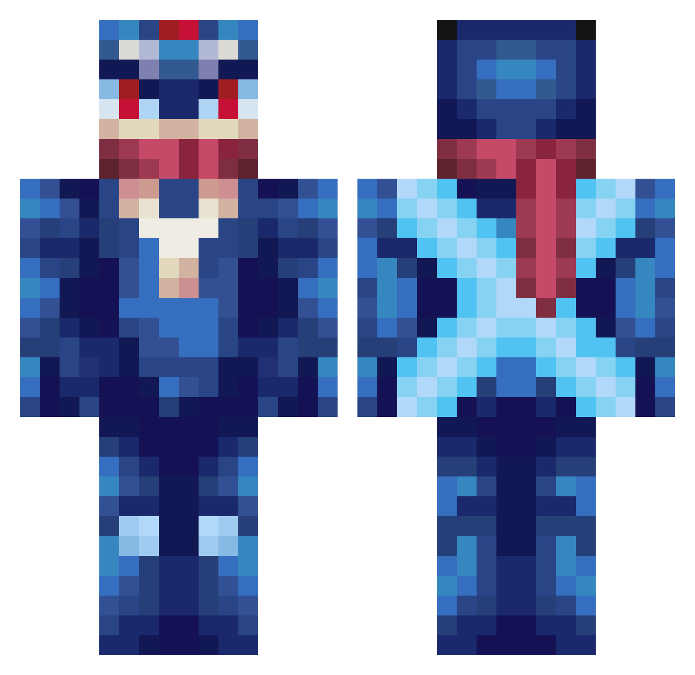 mopspowpow Minecraft skin, front and back view