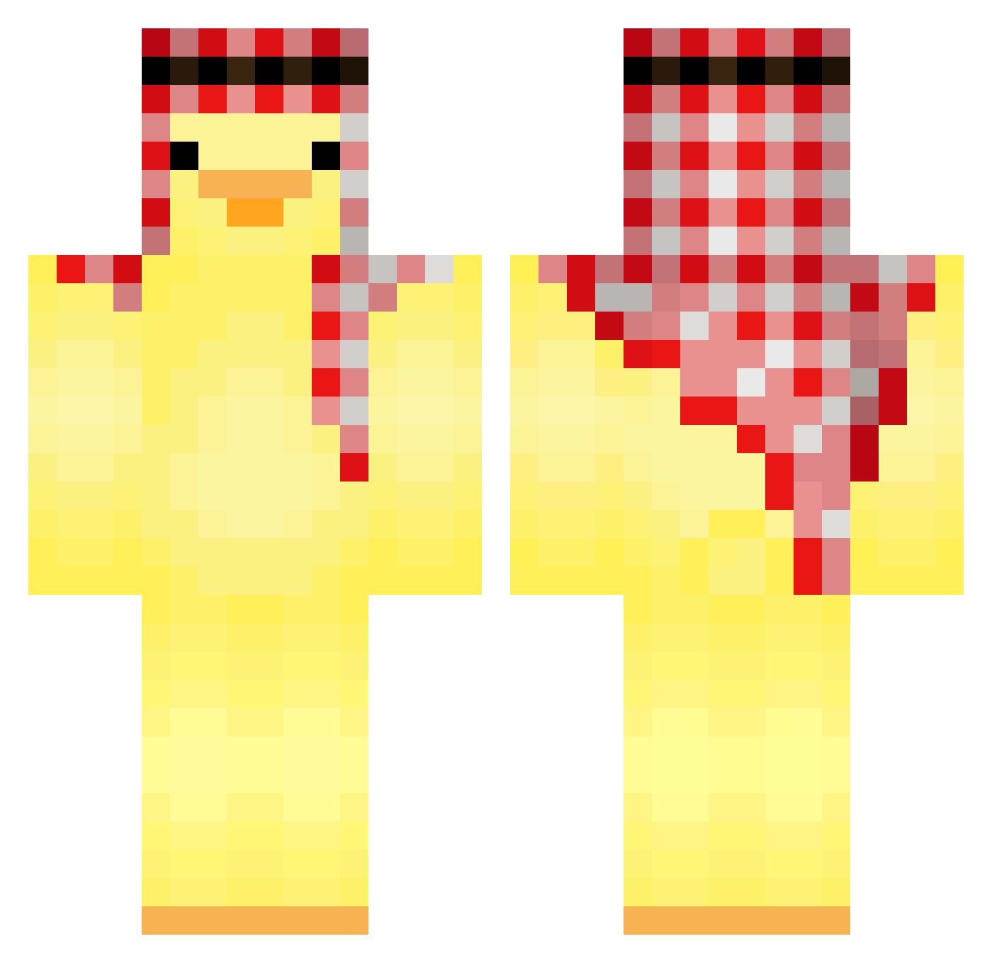 goddawng Minecraft skin, front and back view