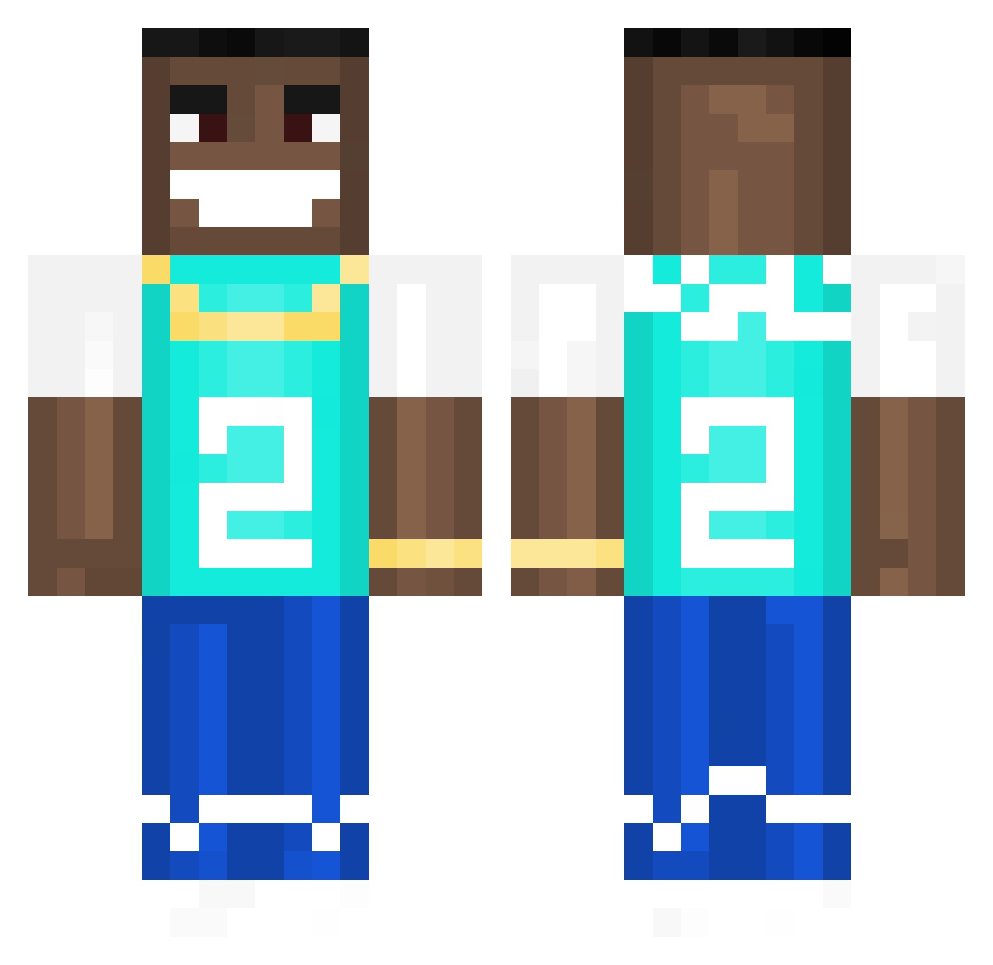 zGabboo Minecraft skin, front and back view