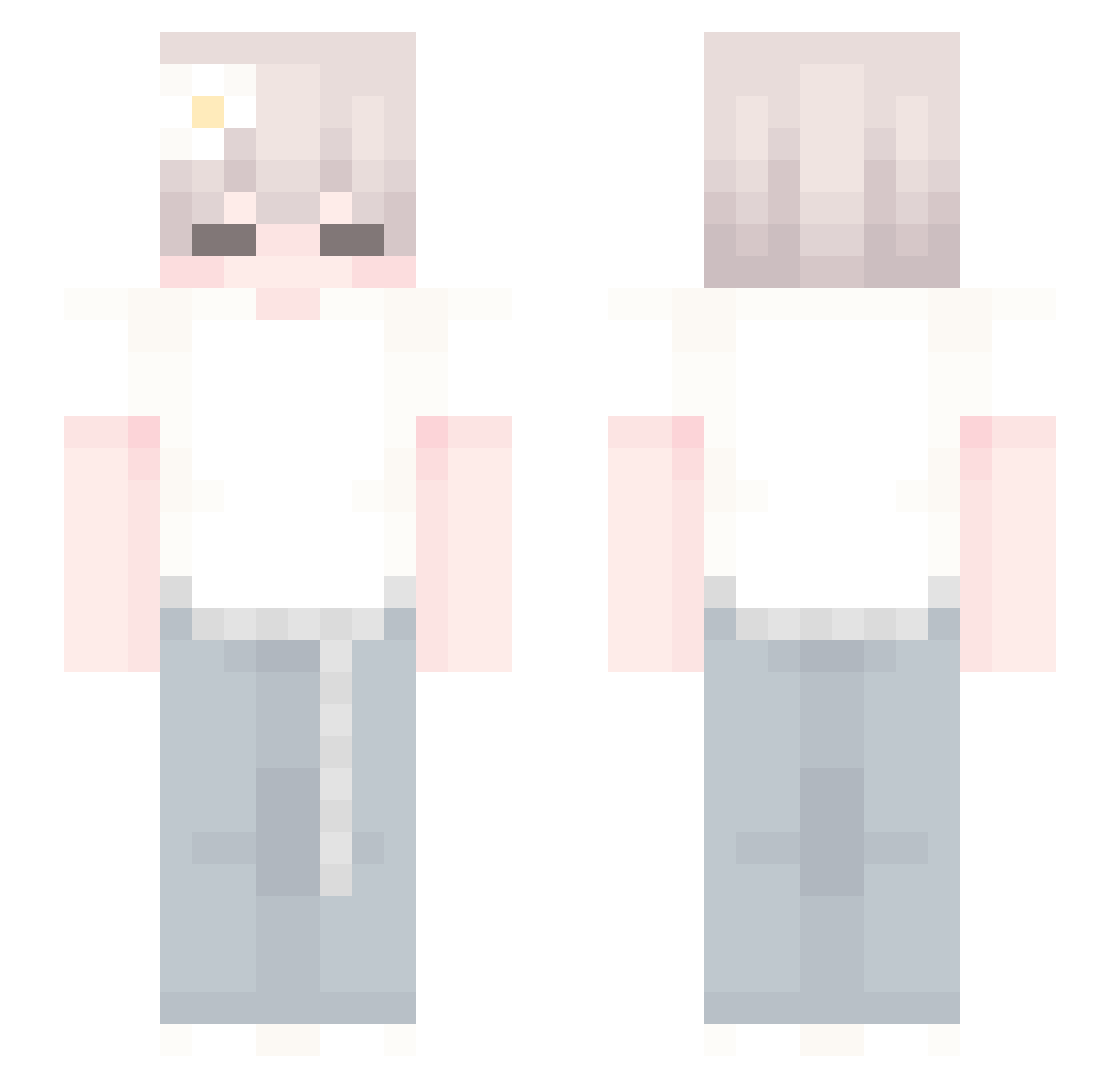 X_JJPRO_X Minecraft skin, front and back view