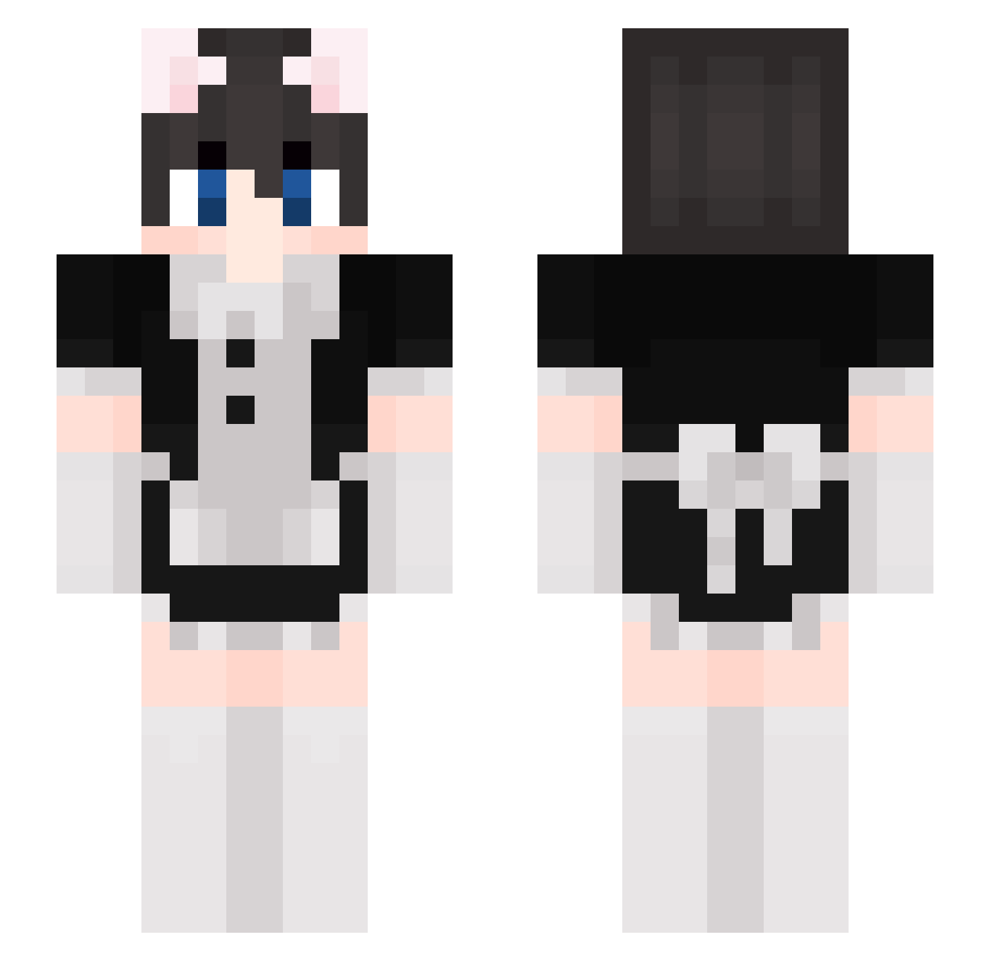WildAurelYT Minecraft skin, front and back view