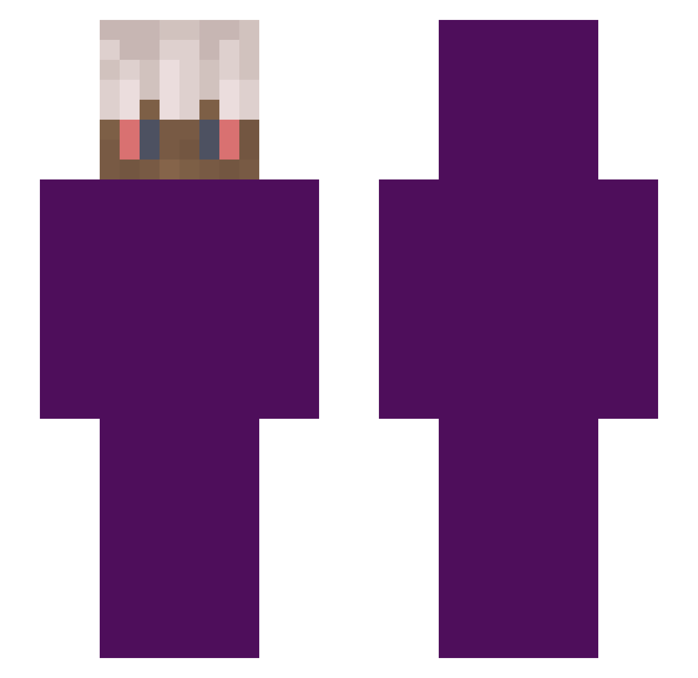 UndeadDuck2 Minecraft skin, front and back view