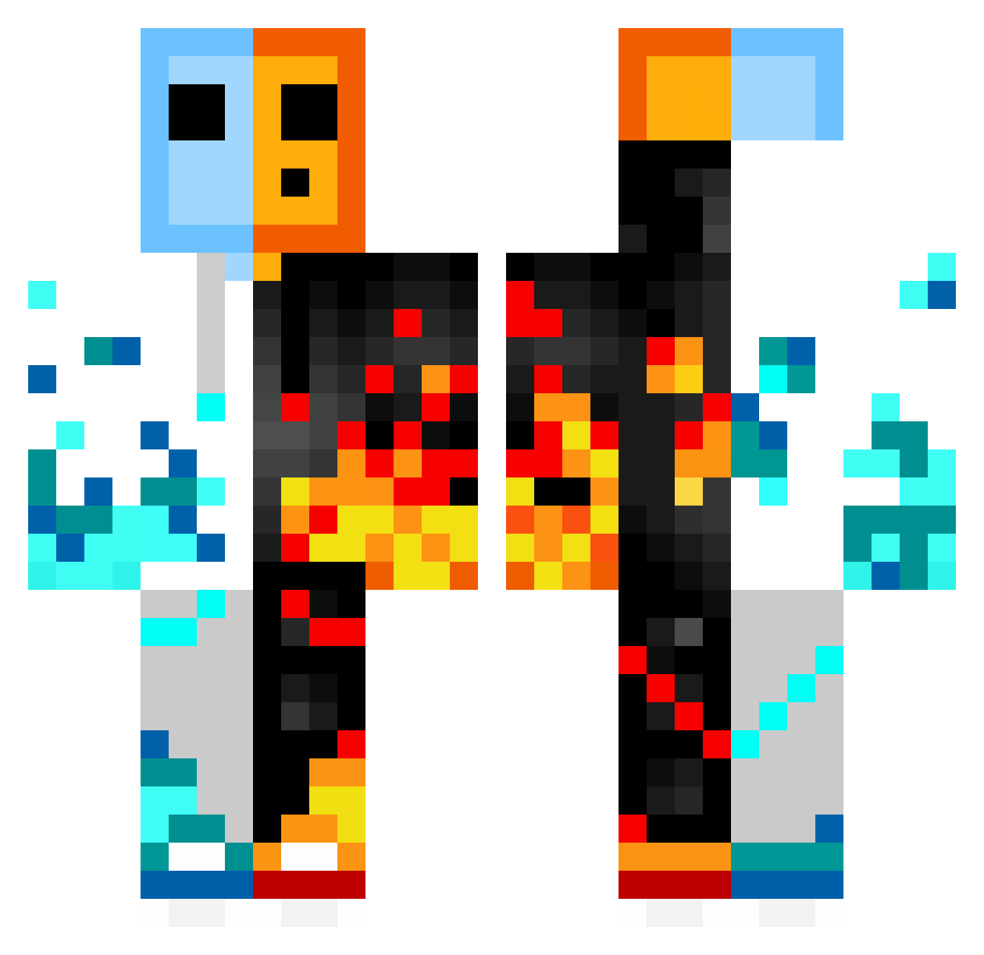G_P Minecraft skin, front and back view