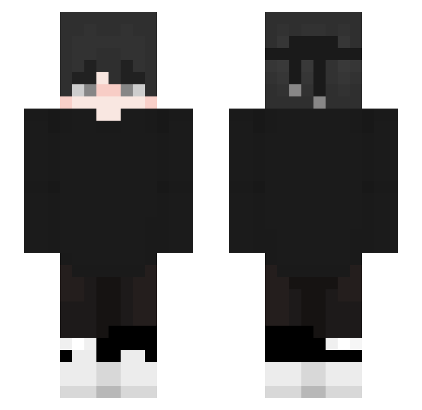 pistachio_BTW Minecraft skin, front and back view