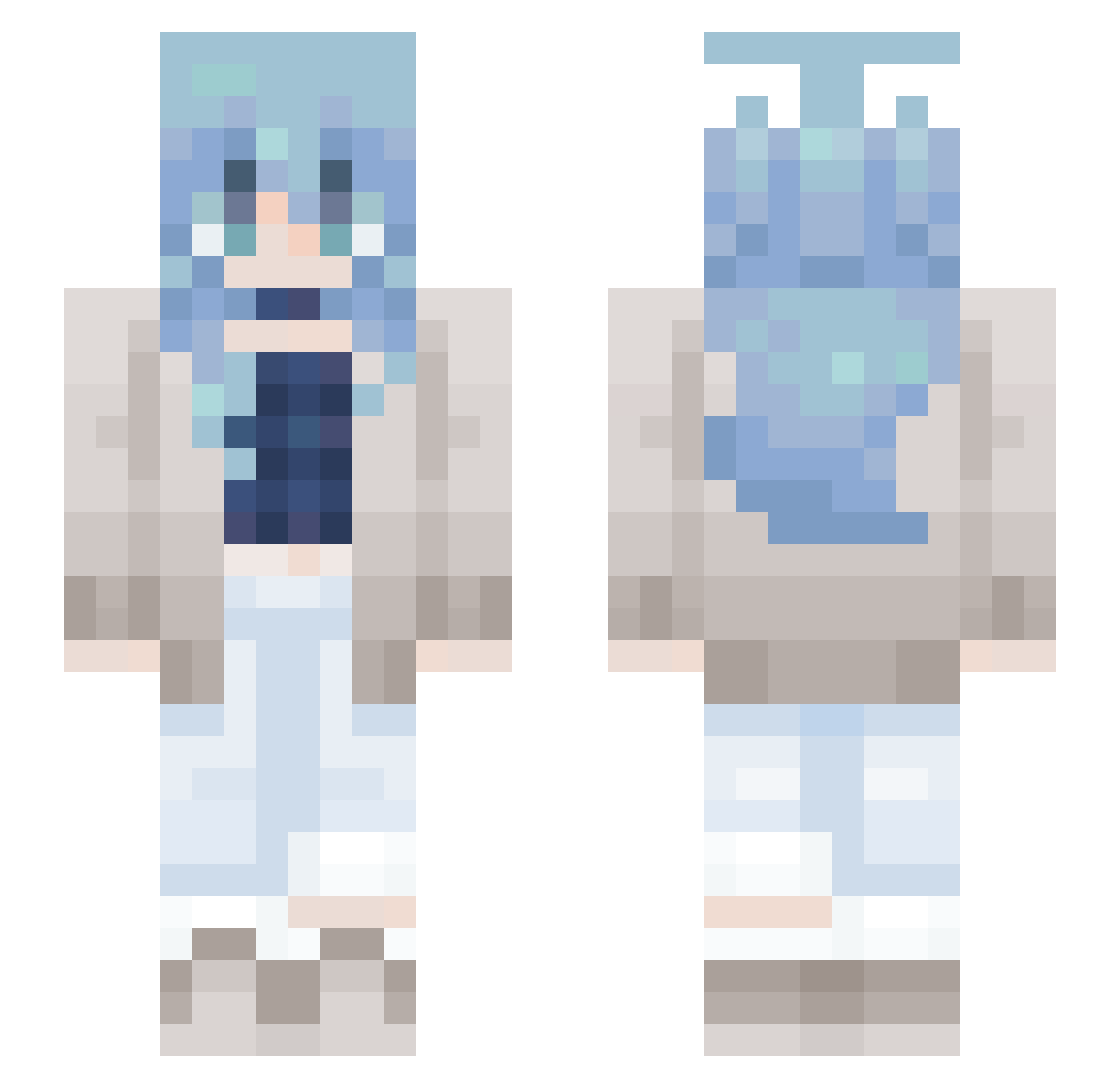 forgetu4evr Minecraft skin, front and back view