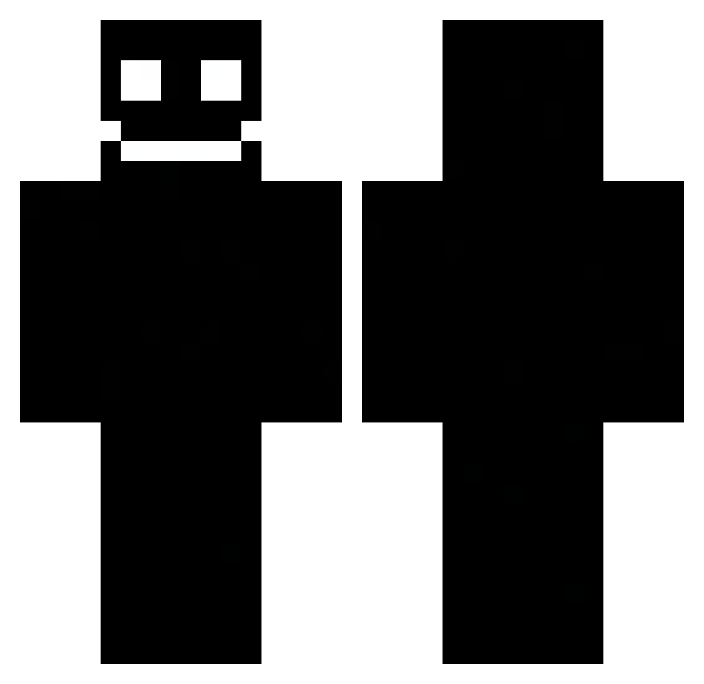 x3ln Minecraft skin, front and back view