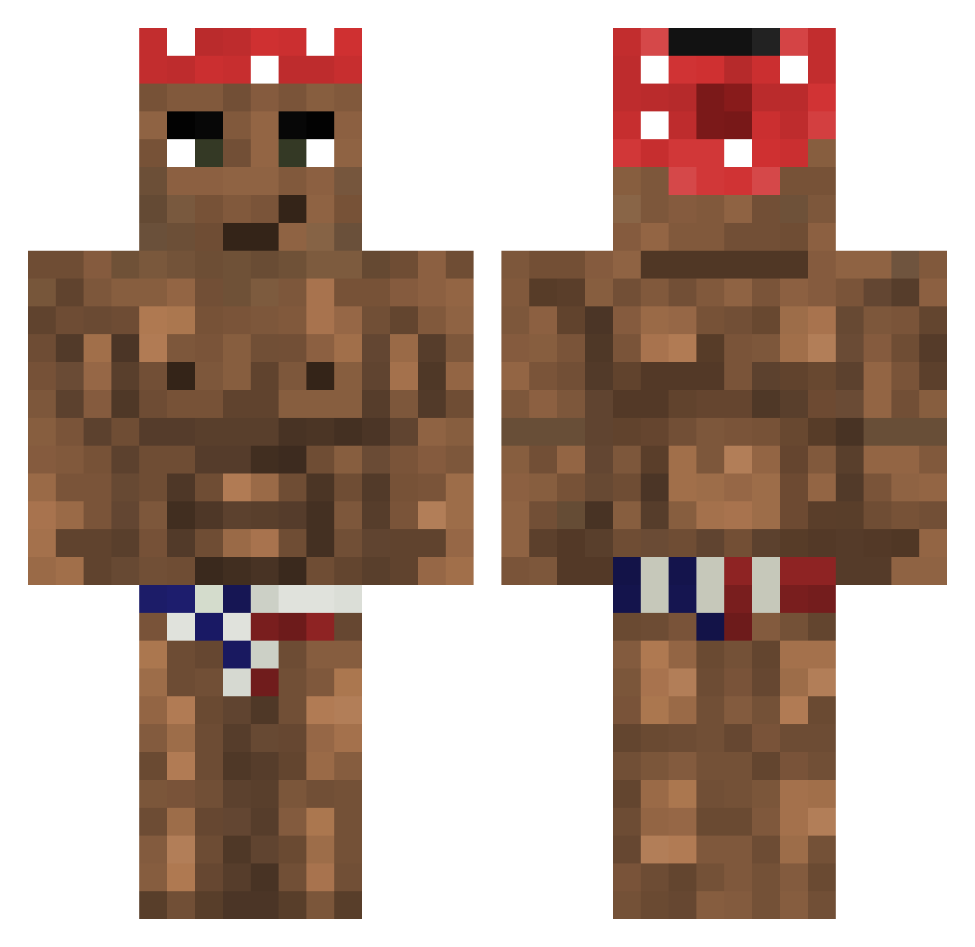 Ralle022 Minecraft skin, front and back view