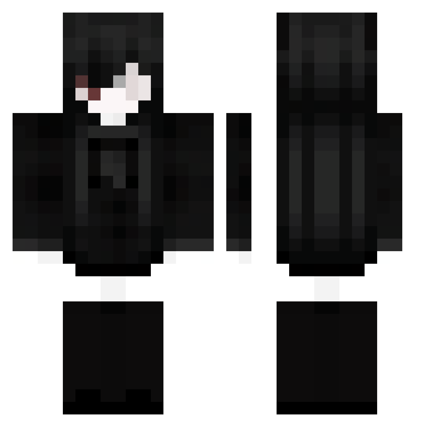 yqkb Minecraft skin, front and back view