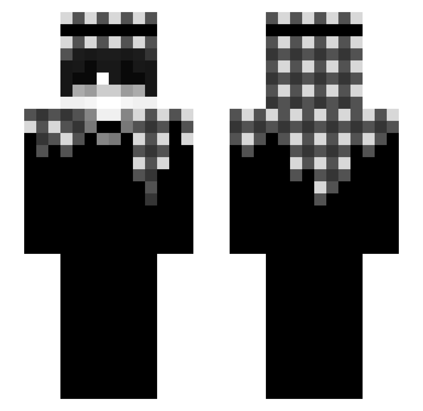 hauBlossAb Minecraft skin, front and back view